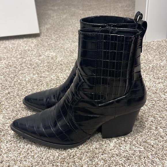 Black Snakeskin Booties - Picture 3 of 4